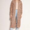 Knitwear * | Flash Sale Lanti Long Cardigan With Open Front In Brown