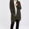 Knitwear * | Best Deal Moe Soft Knit Long Cardigan With Pockets In Green