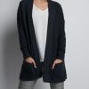 Knitwear * | Deals Mkm Knitwear Design Loose Cardigan In Pockets In Graphite