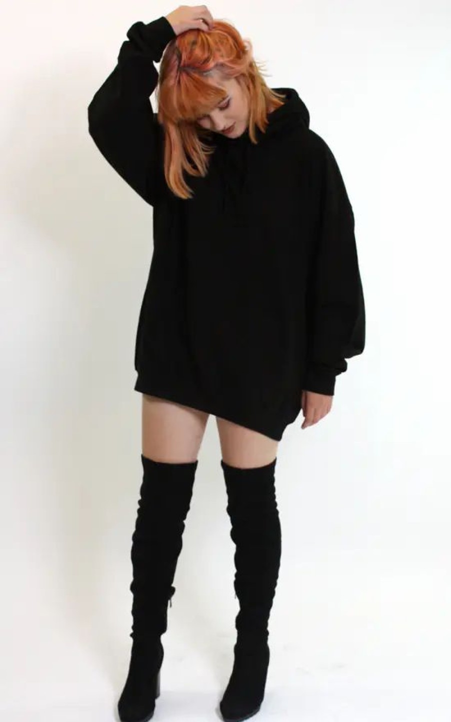 Sweaters & Hoodies * | Best Reviews Of Save The People Oversized Hoodie In Black Jumper Dress Tops