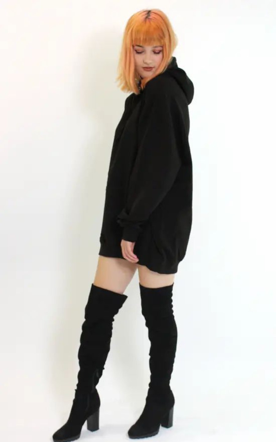 Sweaters & Hoodies * | Best Reviews Of Save The People Oversized Hoodie In Black Jumper Dress Tops