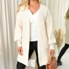 Knitwear * | Cheap Ikrush Aoife Longline Knitted Cardigan With Pocket Detail In Beige