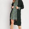 Knitwear * | New Mkm Knitwear Design Loose Long Cardigan In Green