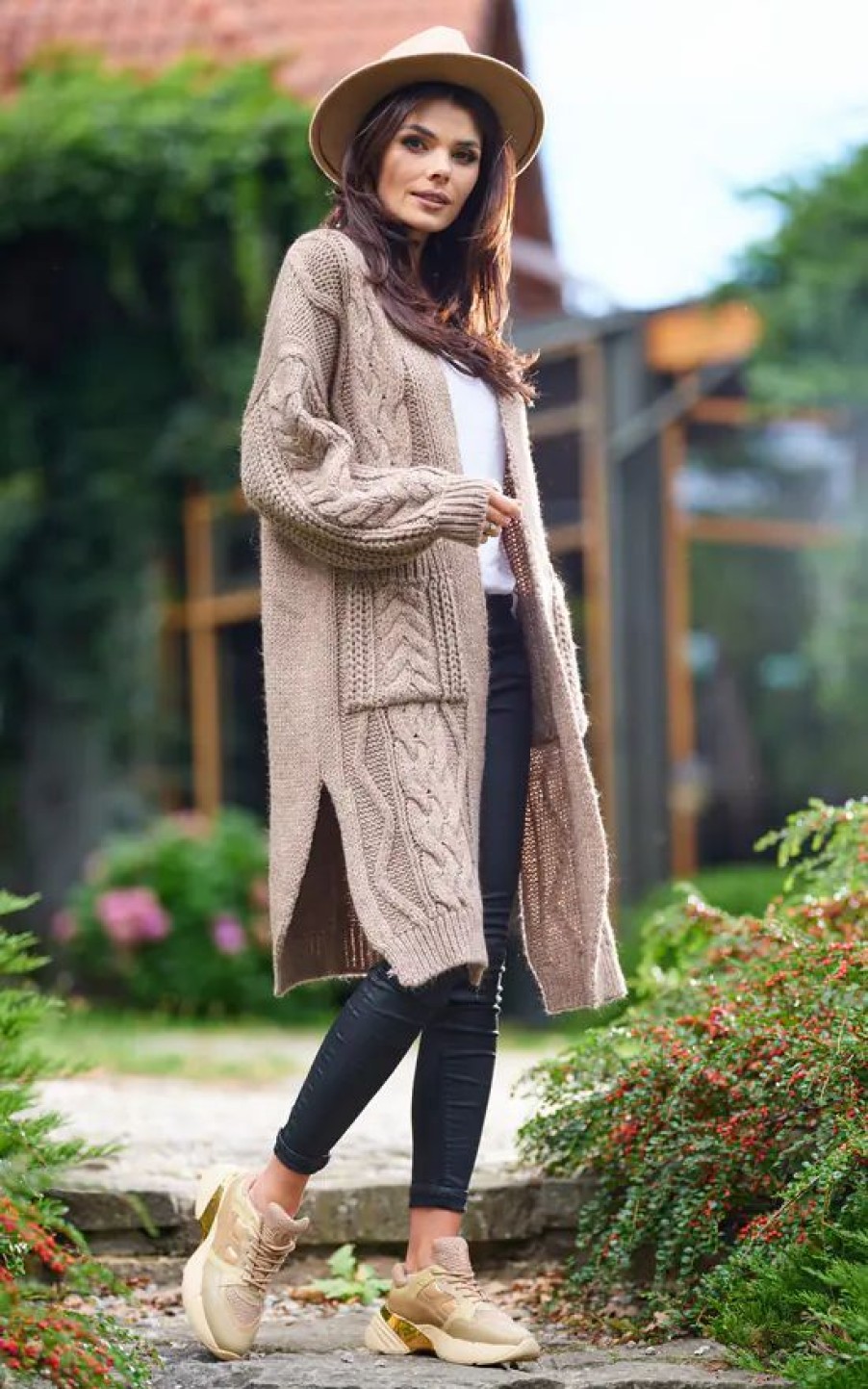 Knitwear * | Best Sale Awama Long Thick Cardigan In Beige