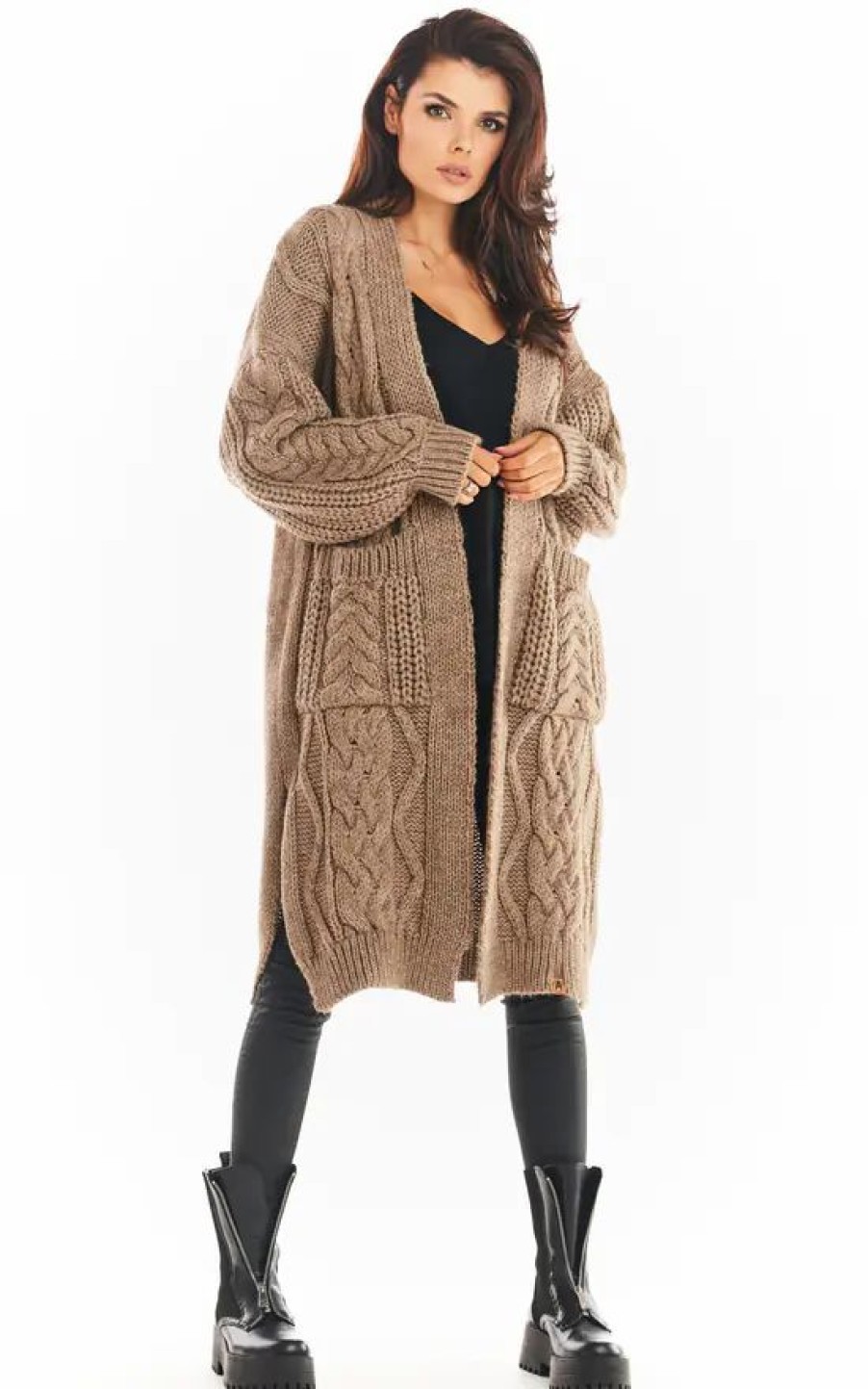 Knitwear * | Best Sale Awama Long Thick Cardigan In Beige