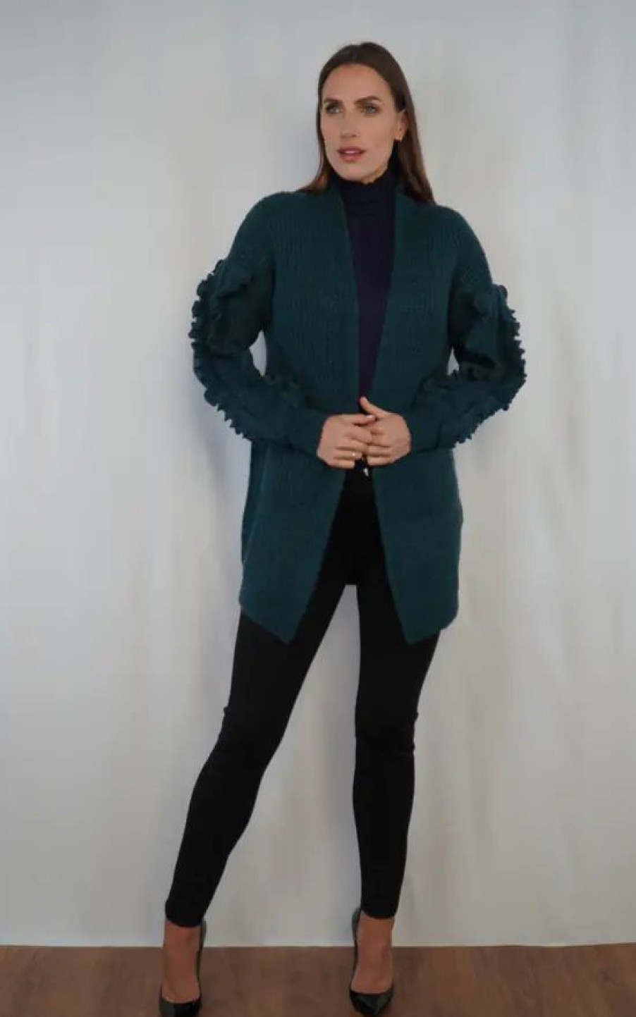 Knitwear * | Budget Baloot Valentina Cardigan With Pockets Green