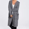 Knitwear * | Flash Sale Moe Long Cable Knit Cardigan In Grey