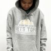 Sweaters & Hoodies * | Outlet Batch1 'When The Going Gets Tofu' Slogan Hoodie In Grey