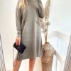 Dresses * | Coupon Cy Boutique Oversized Tunic Jumper Dress In Beige