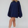 Tops * | Cheap Awfullypretty Ap Oversized Jumper Dress In Navy