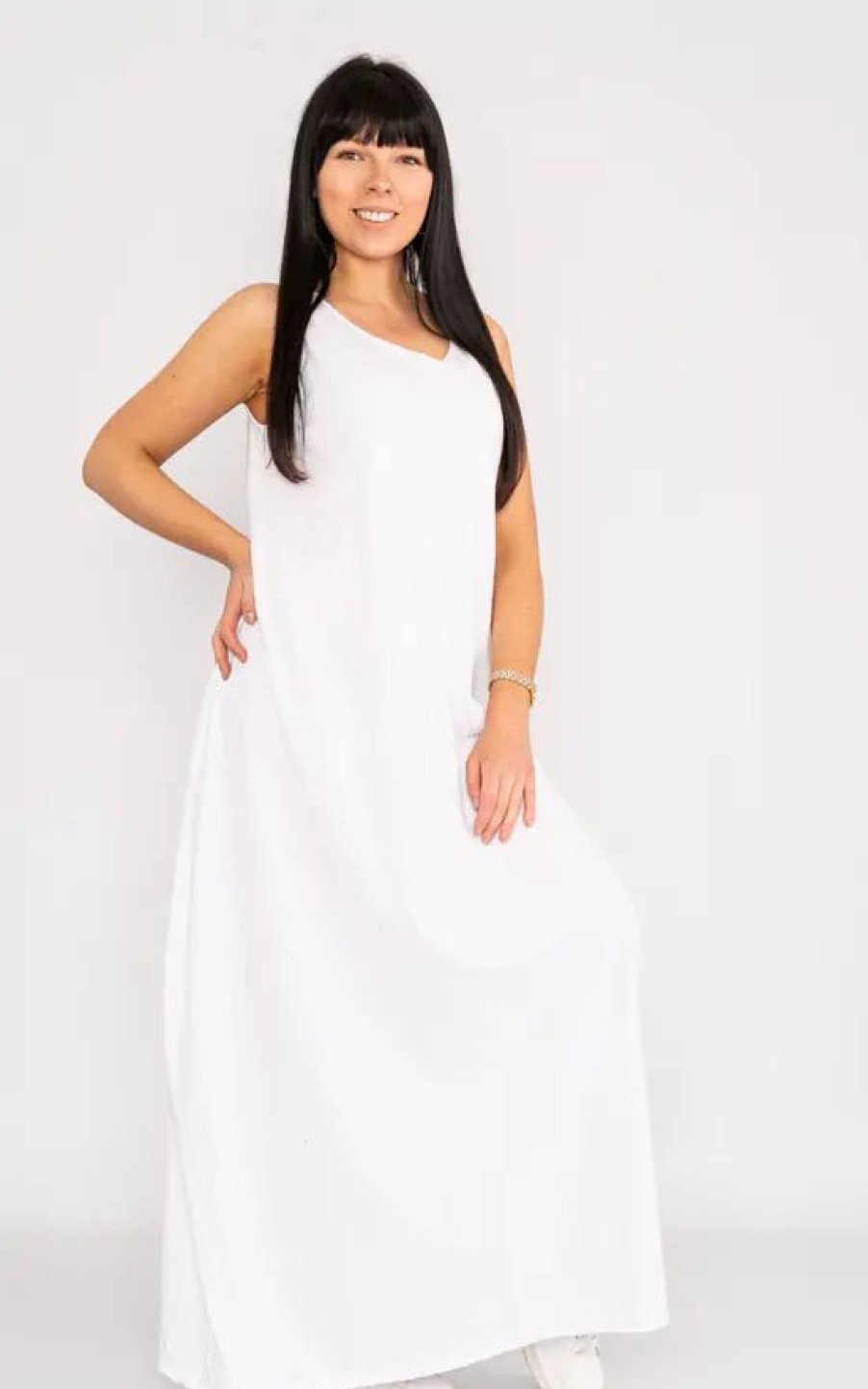 Dresses * | Top 10 Lucy Sparks White Comfortable Maxi Dress.